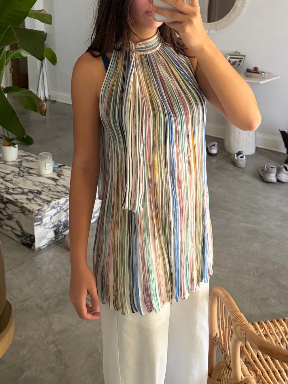 Missoni Multicolor Striped dress in Pastel Hues